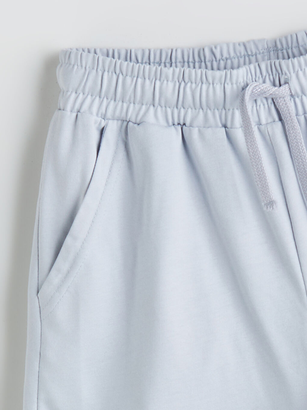 Gri Bisiklet Yaka Erkek Çocuk Tişört ve Şort-11