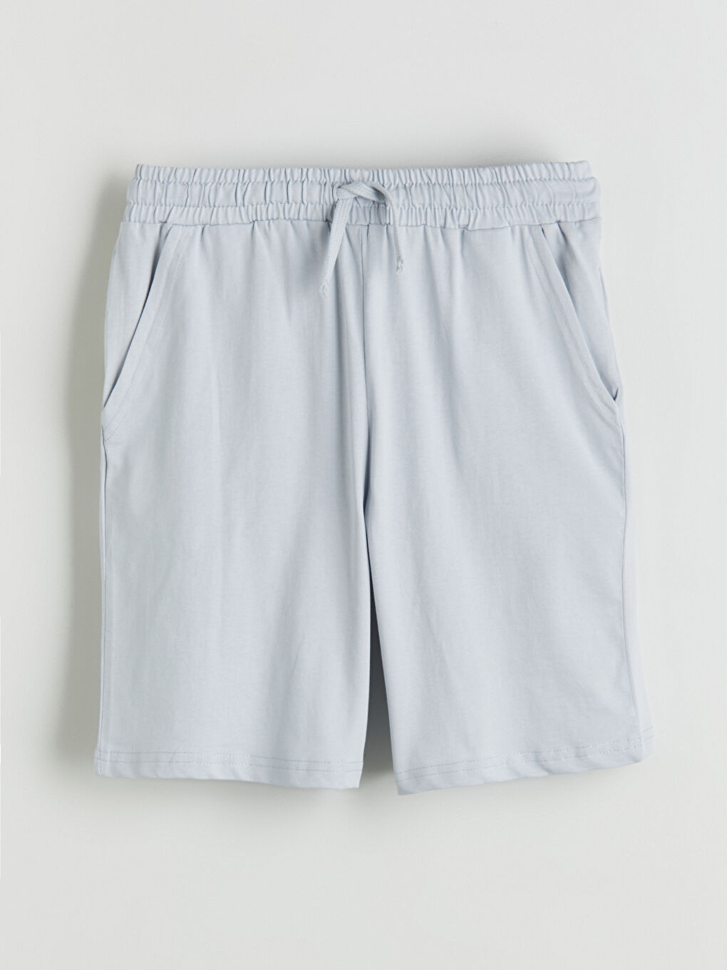 Gri Bisiklet Yaka Erkek Çocuk Tişört ve Şort-8