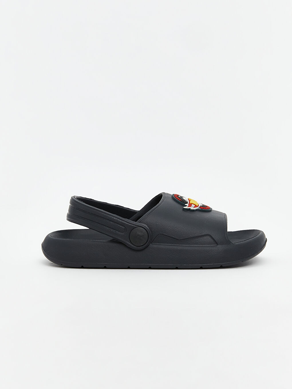 Siyah Hot Wheels Baskılı Erkek Bebek Plaj Sandaleti-1