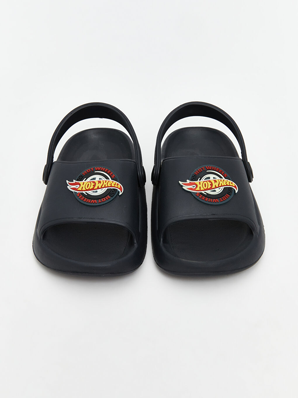 Siyah Hot Wheels Baskılı Erkek Bebek Plaj Sandaleti-2