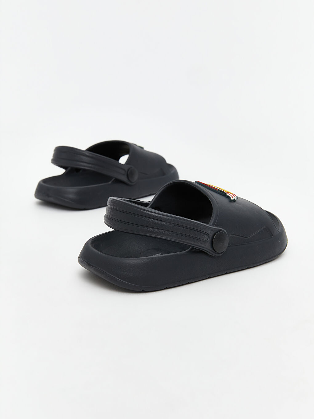 Siyah Hot Wheels Baskılı Erkek Bebek Plaj Sandaleti-4