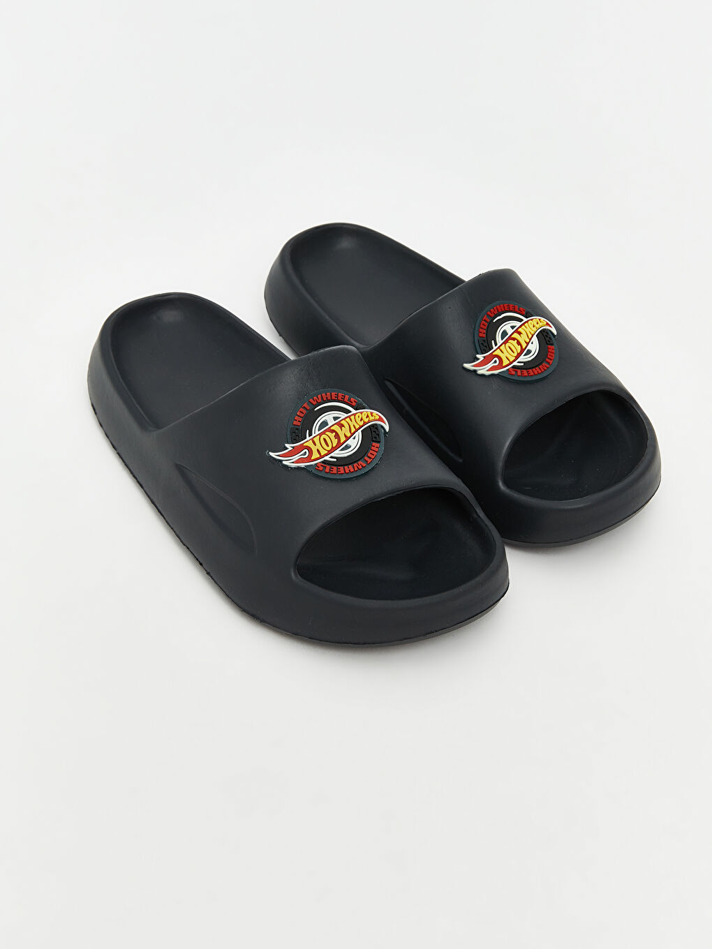 Siyah Hot Wheels Baskılı Erkek Çocuk Terlik