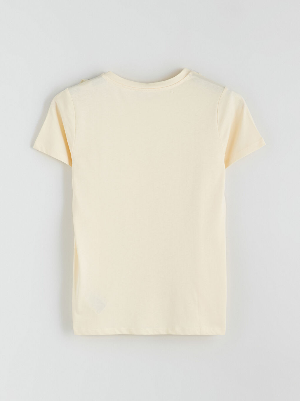 Bej Bisiklet Yaka Fırfırlı Bluz-5