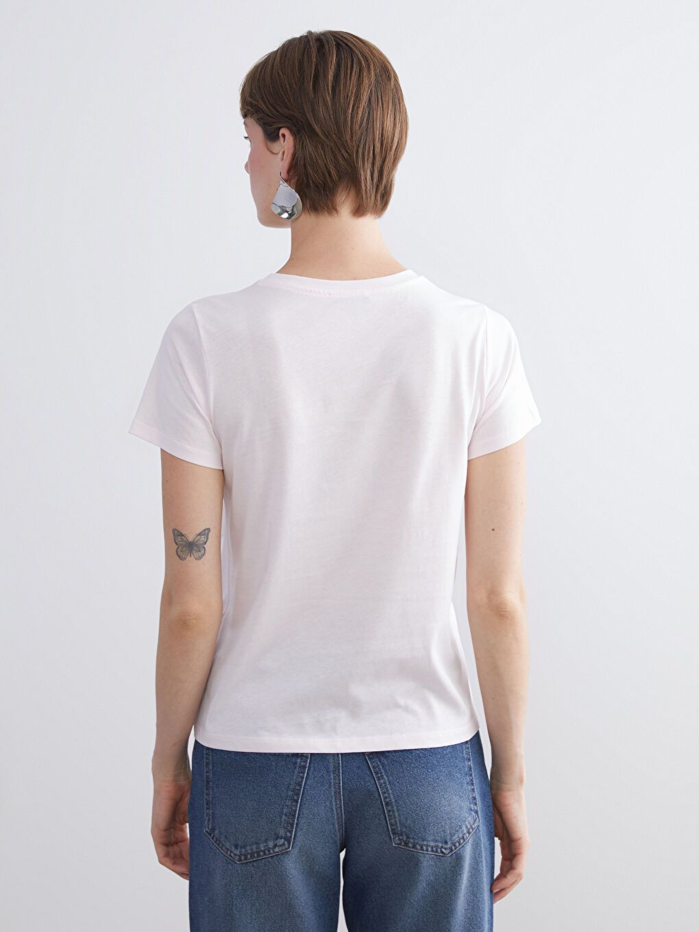 Pembe Bisiklet Yaka Fırfırlı Bluz-3