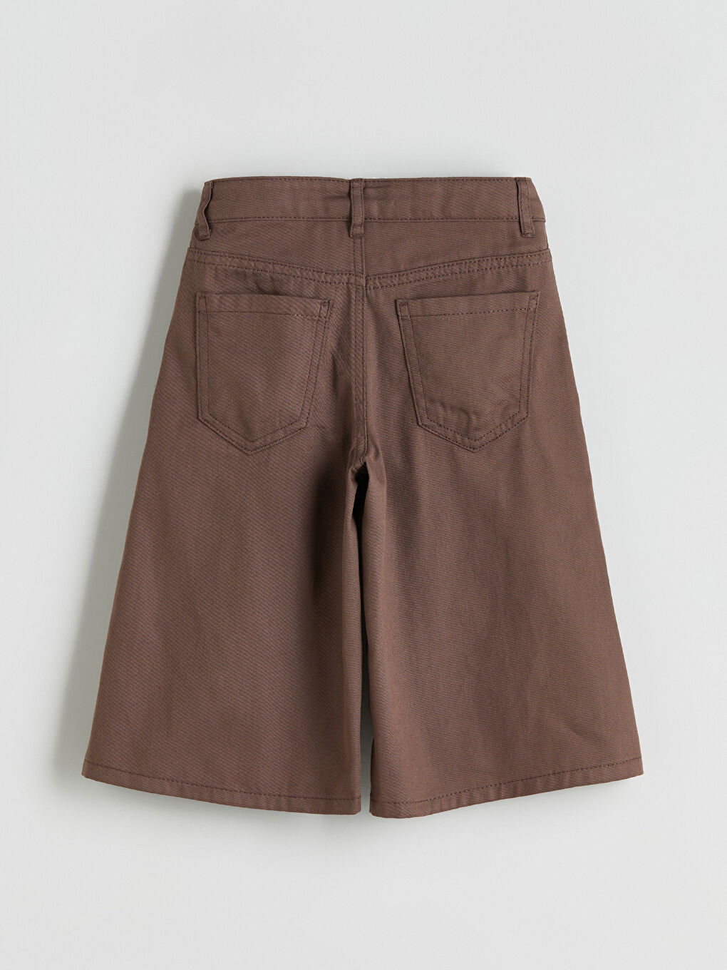 Kahverengi Bermuda Fit Kız Çocuk Şortolon-2