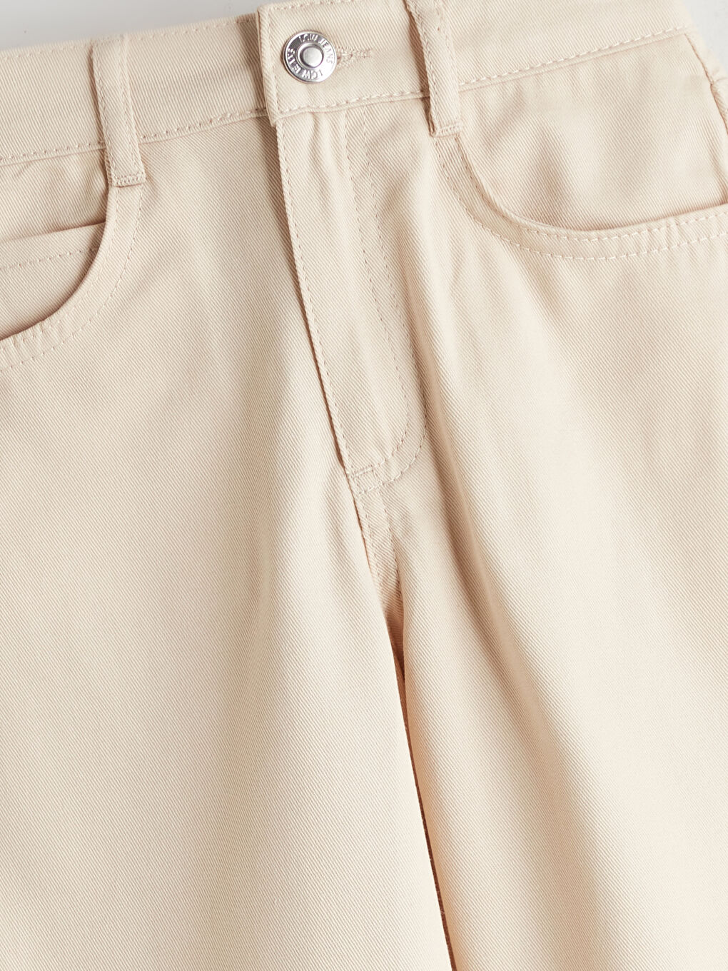 Bej Bermuda Fit Kız Çocuk Şortolon-1