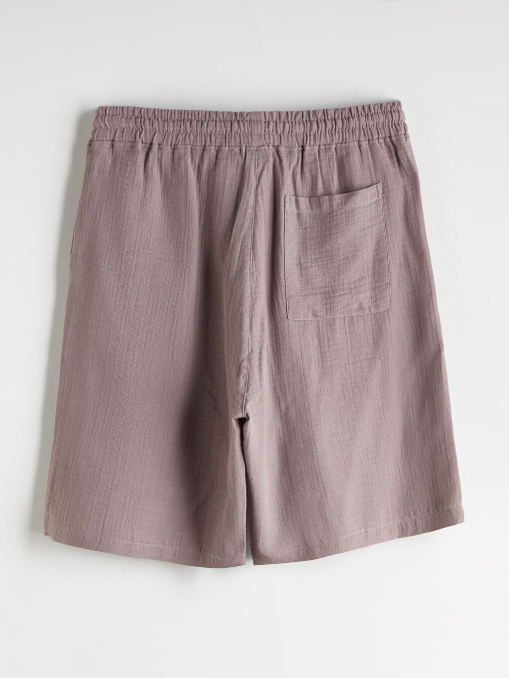 Lila Rahat Kalıp Müslin Erkek Şort-5