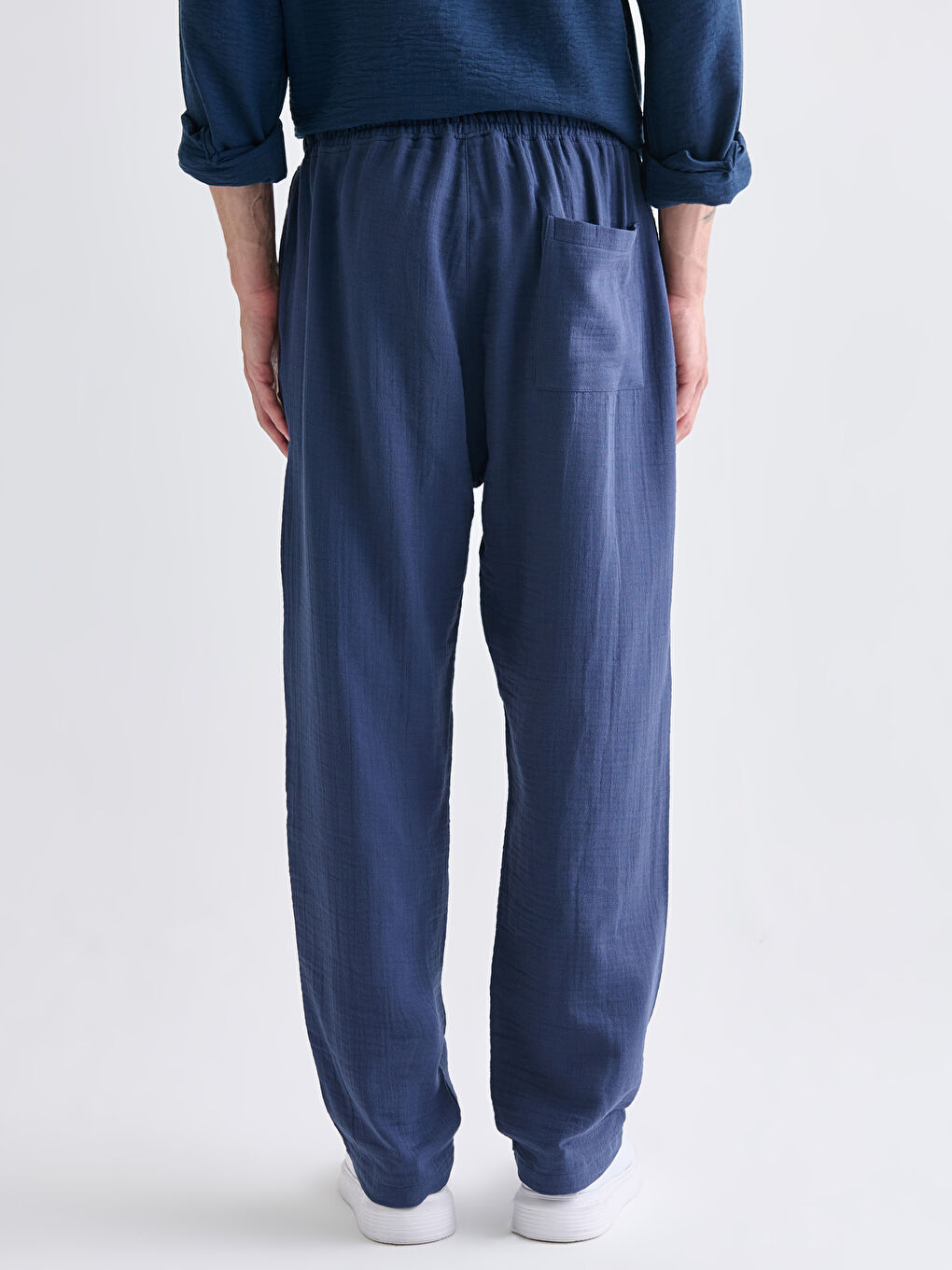 Lacivert Rahat Kalıp Erkek Pantolon-3