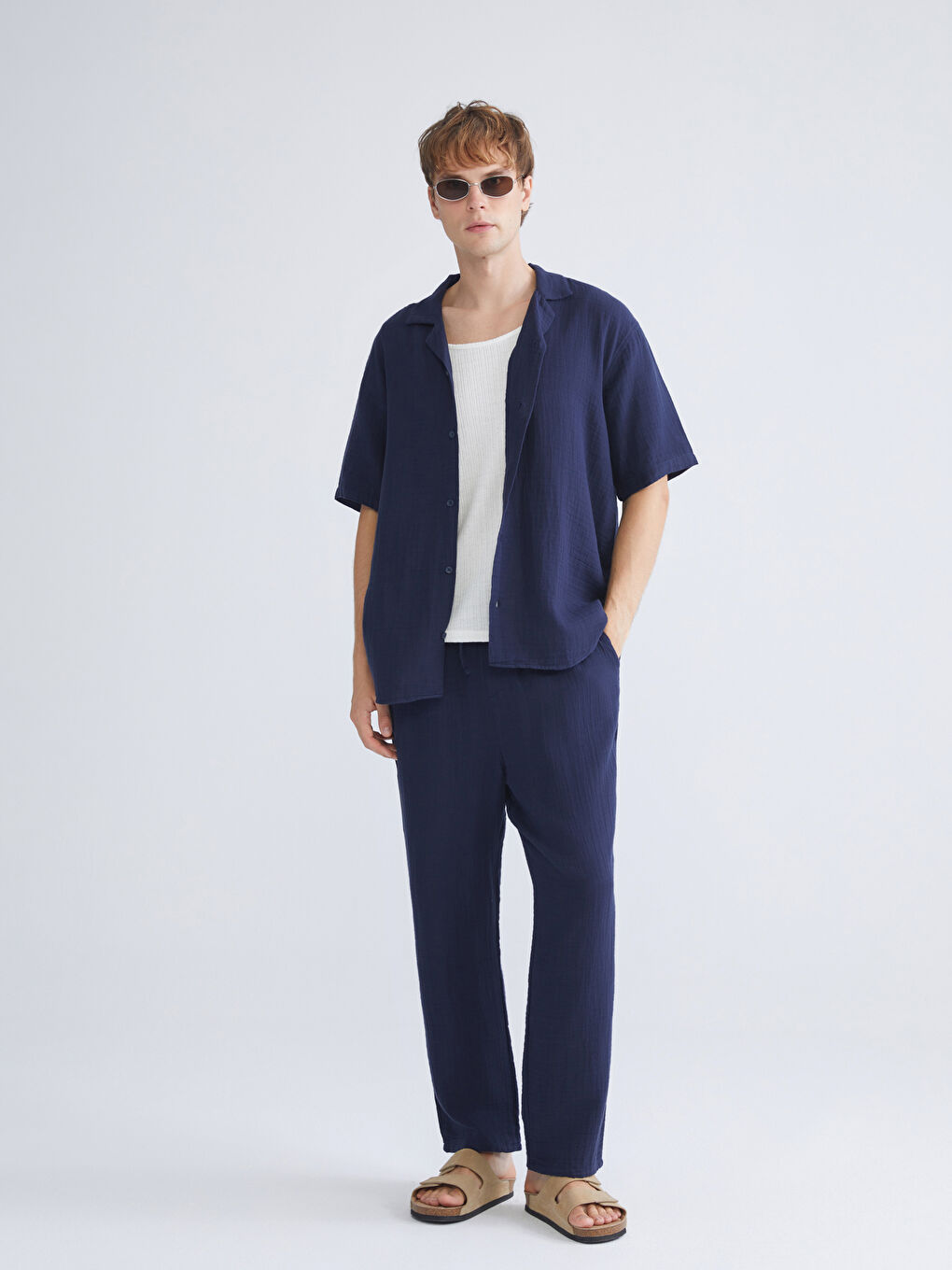 Lacivert Rahat Kalıp Erkek Pantolon