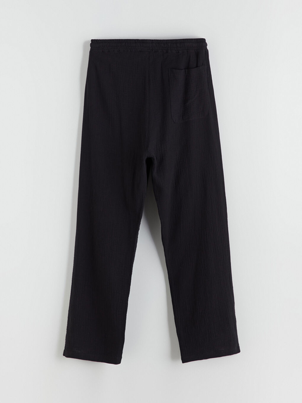 Siyah Rahat Kalıp Erkek Pantolon-5