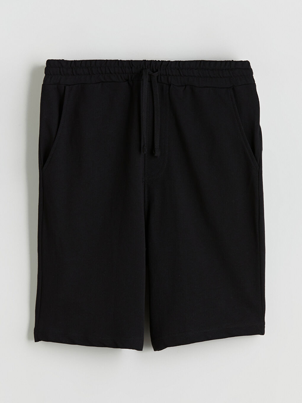 Siyah Standart Kalıp Erkek Şort-4