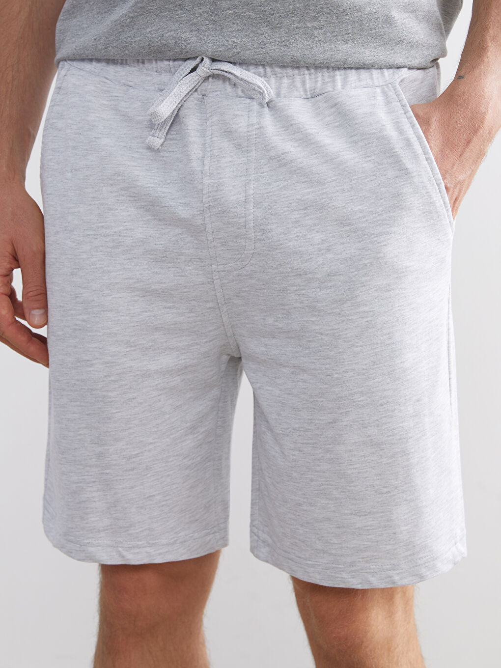 Gri Standart Kalıp Erkek Şort-2