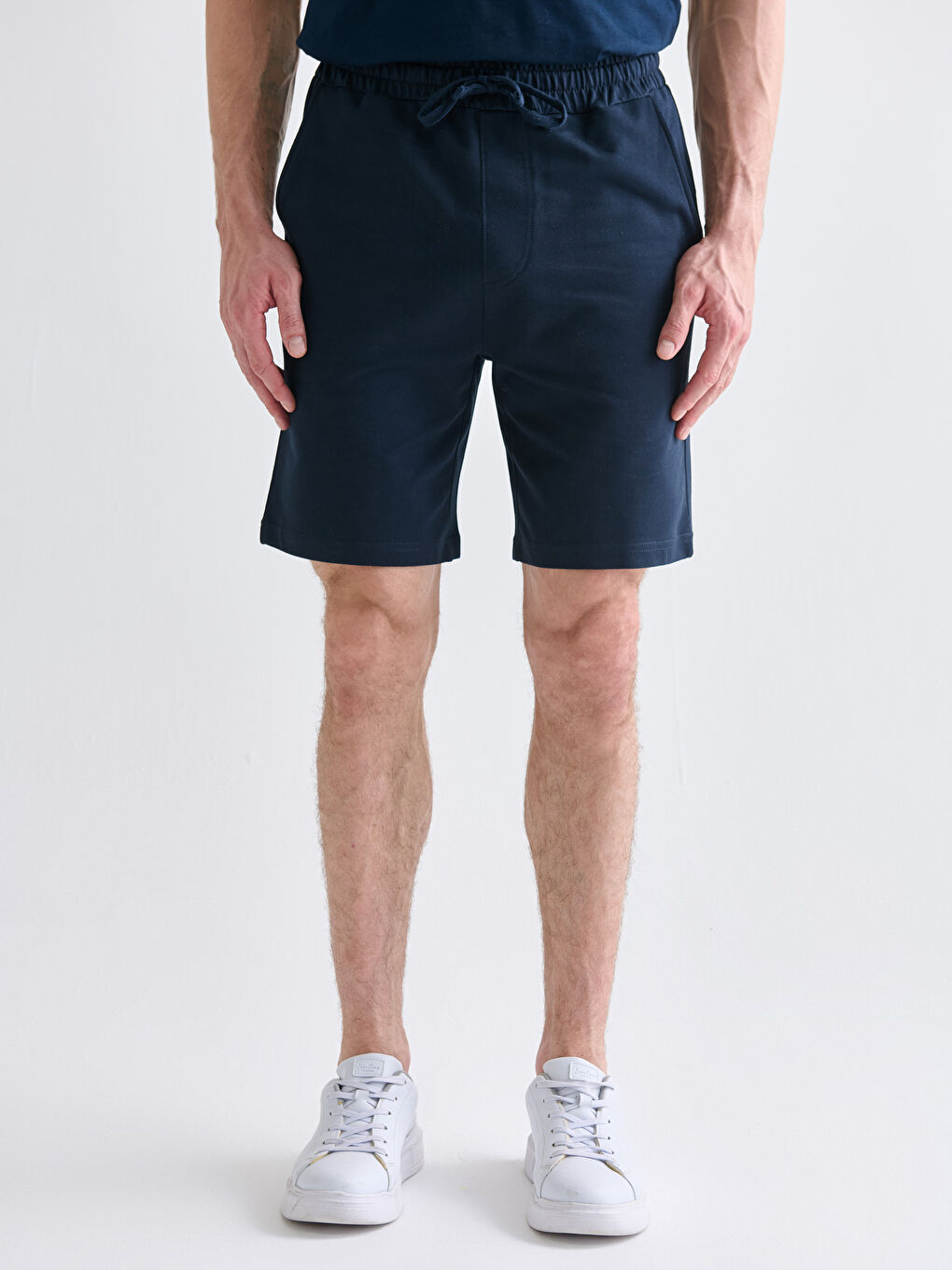 Lacivert Standart Kalıp Erkek Şort-1