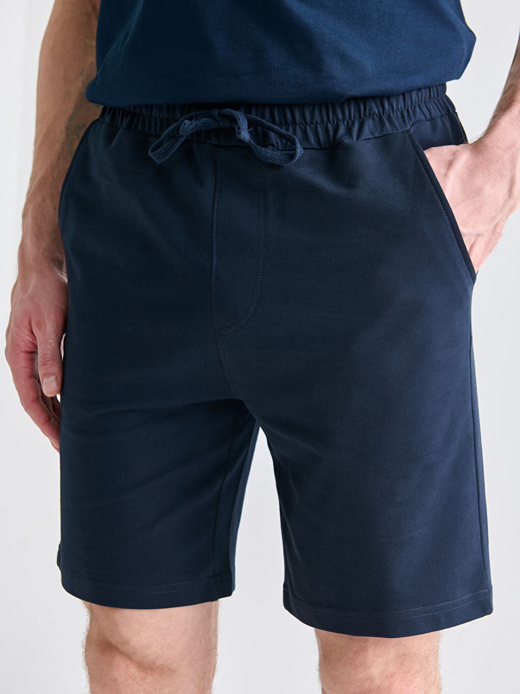 Lacivert Standart Kalıp Erkek Şort-2