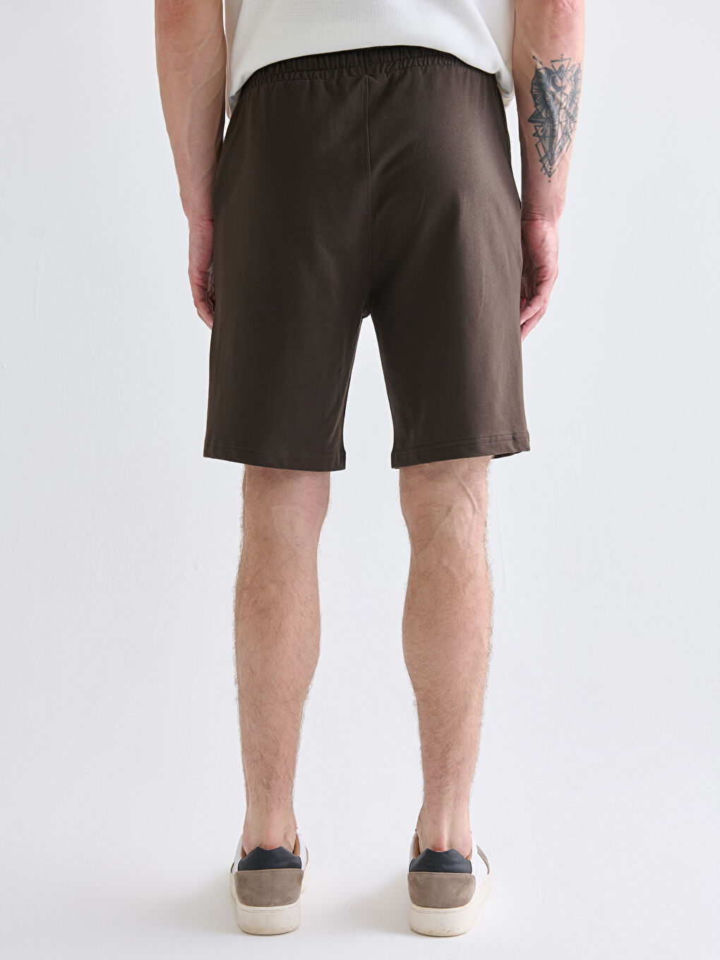 Kahverengi Standart Kalıp Erkek Şort-3