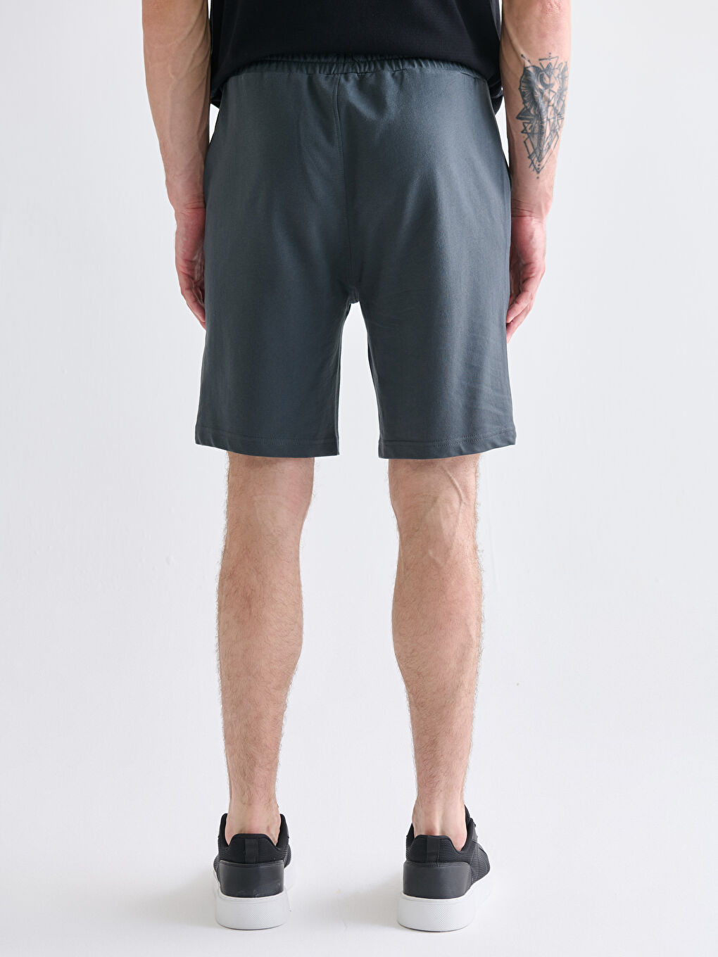 Antrasit Standart Kalıp Erkek Şort-3
