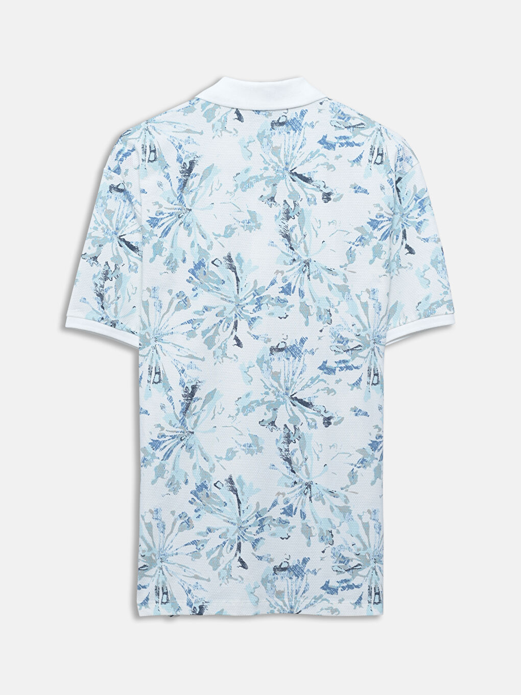 Polo Neck Short Sleeve Patterned Men's T-Shirt-5