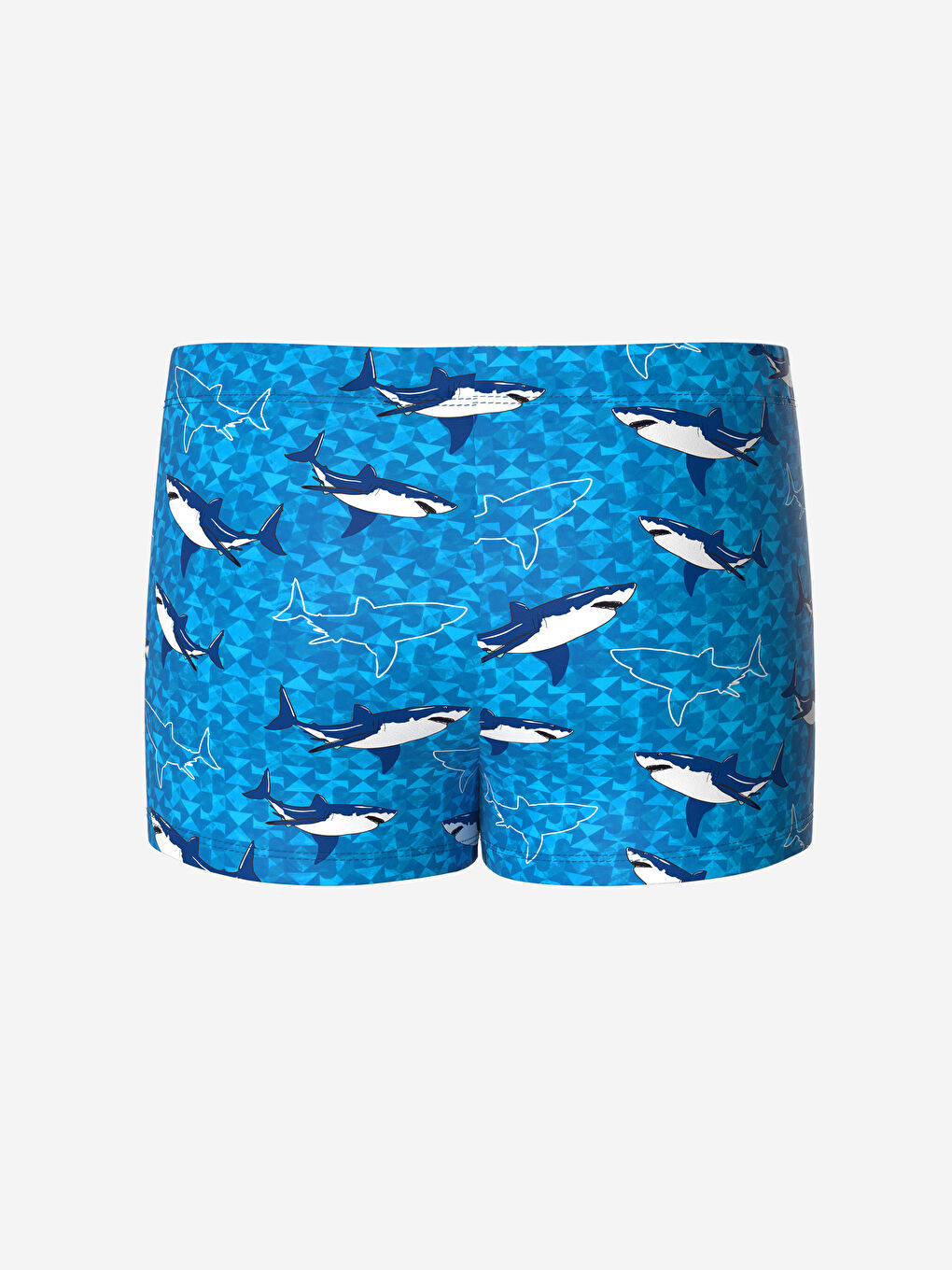 Mavi Hızlı Kuruyan UV Korumalı Erkek Çocuk Boxer Mayo-3