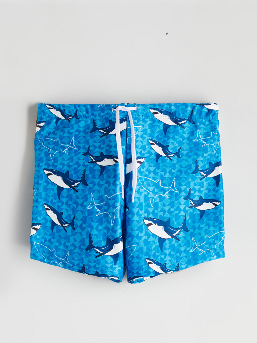 Mavi Hızlı Kuruyan UV Korumalı Erkek Çocuk Boxer Mayo-1