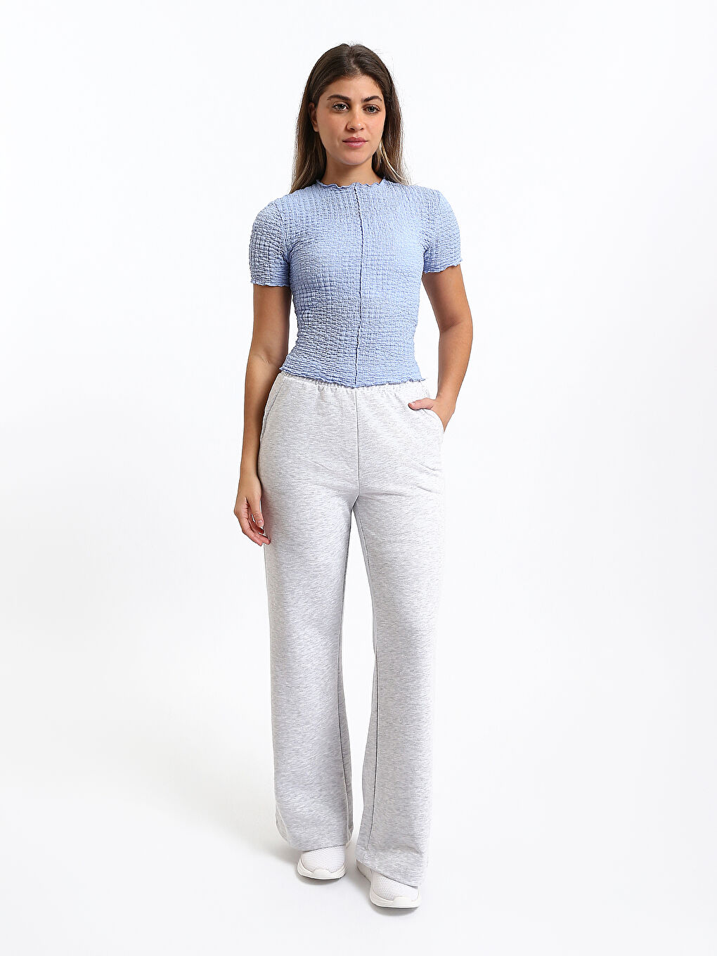 Crew Neck Textured Women's T-Shirt-1