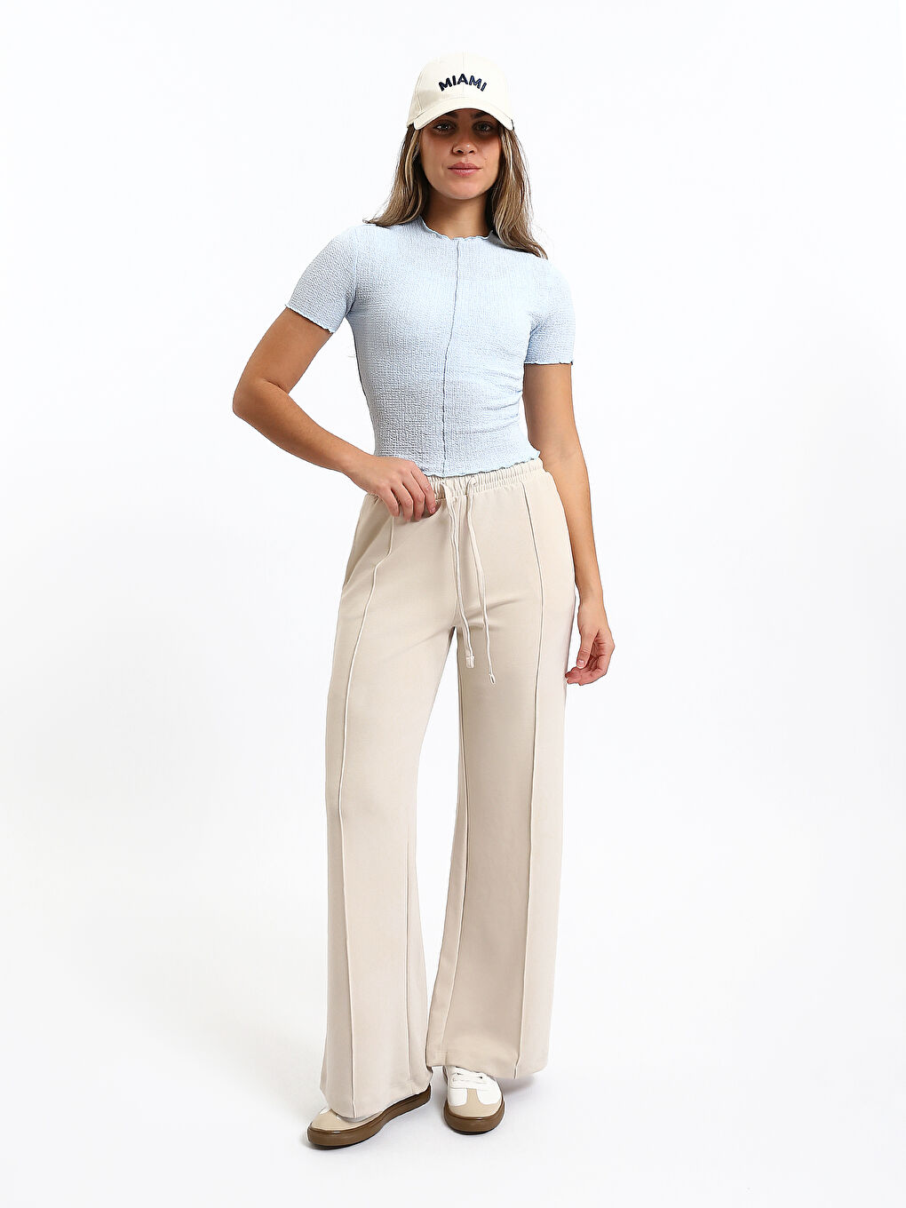 Crew Neck Textured Women's T-Shirt-1