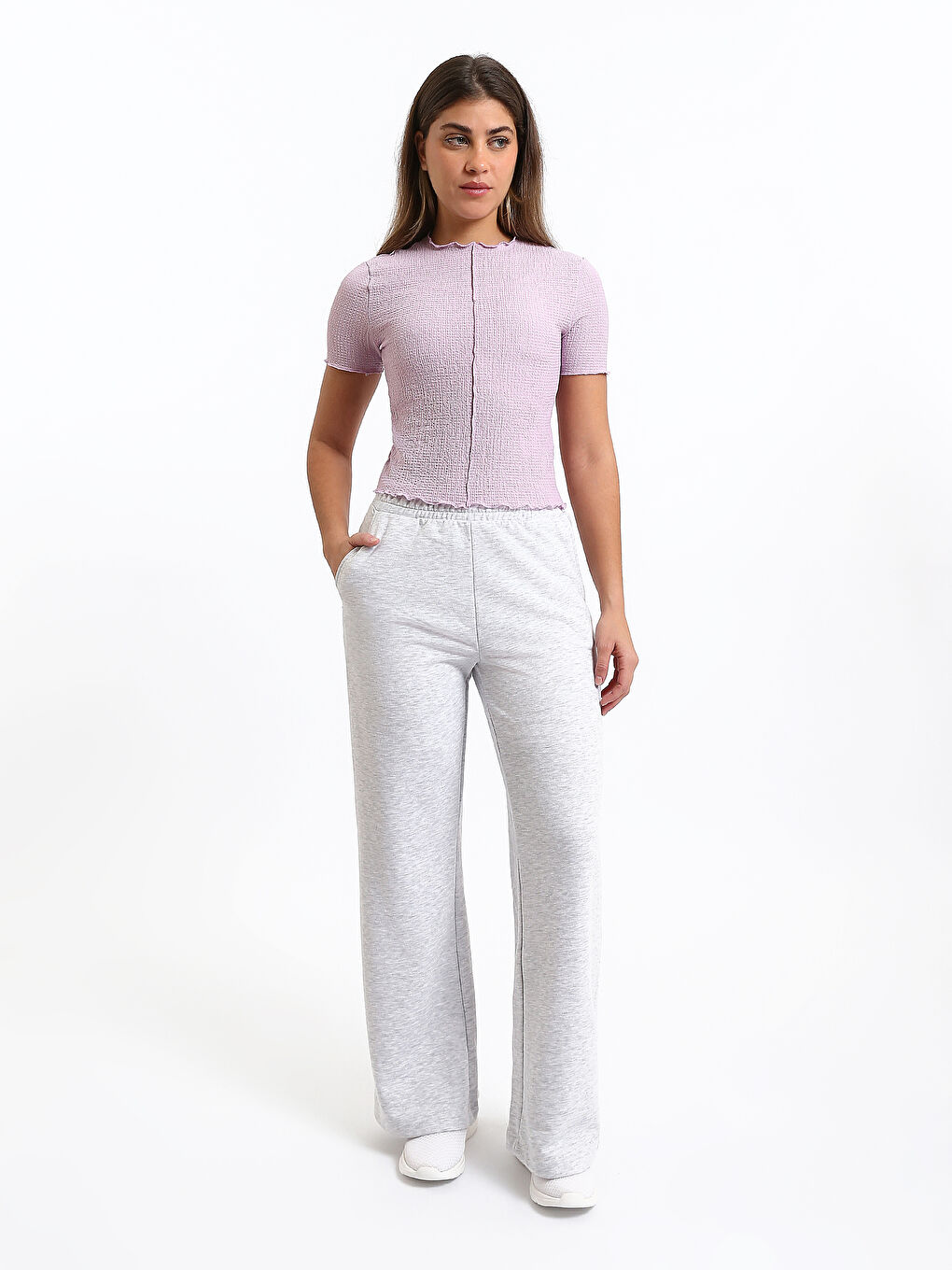 Crew Neck Textured Women's T-Shirt-1