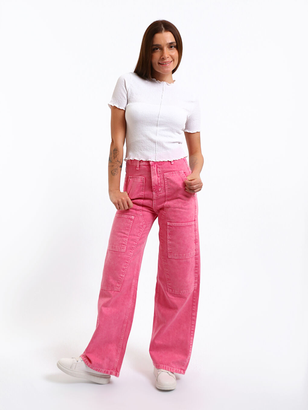 Crew Neck Textured Women's T-Shirt-1