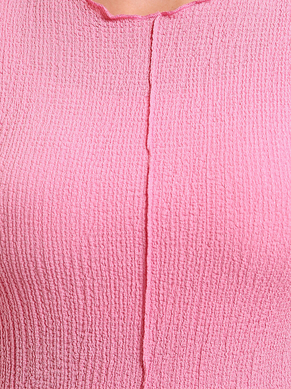 Crew Neck Textured Women's T-Shirt-2