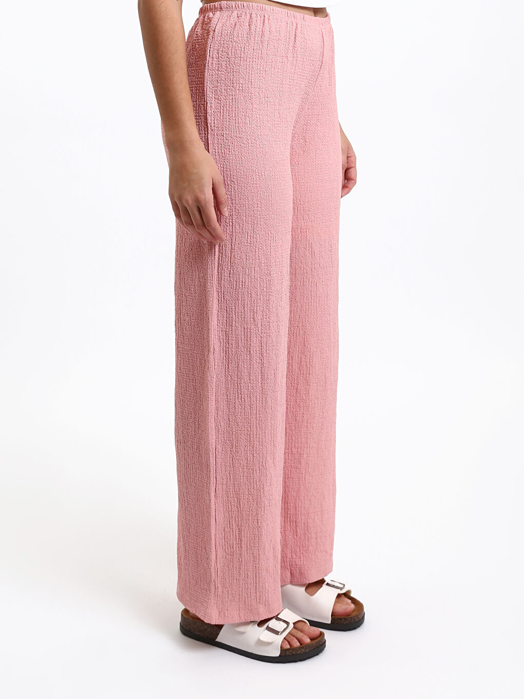 کەمەر لاستیک پانتۆڵی فراوانی ژنان-3