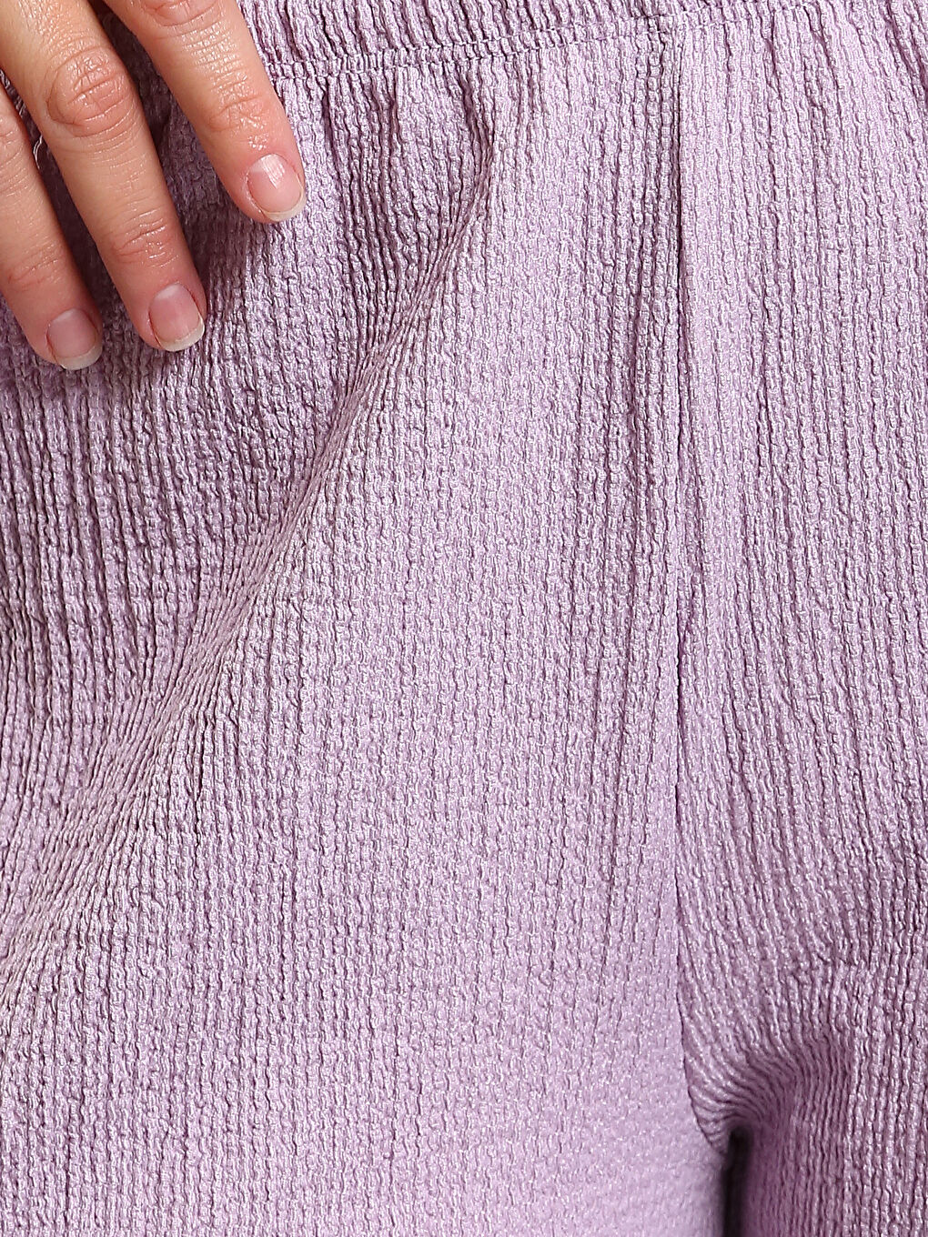 Elastic Waist Wide Leg Women's Trousers-2