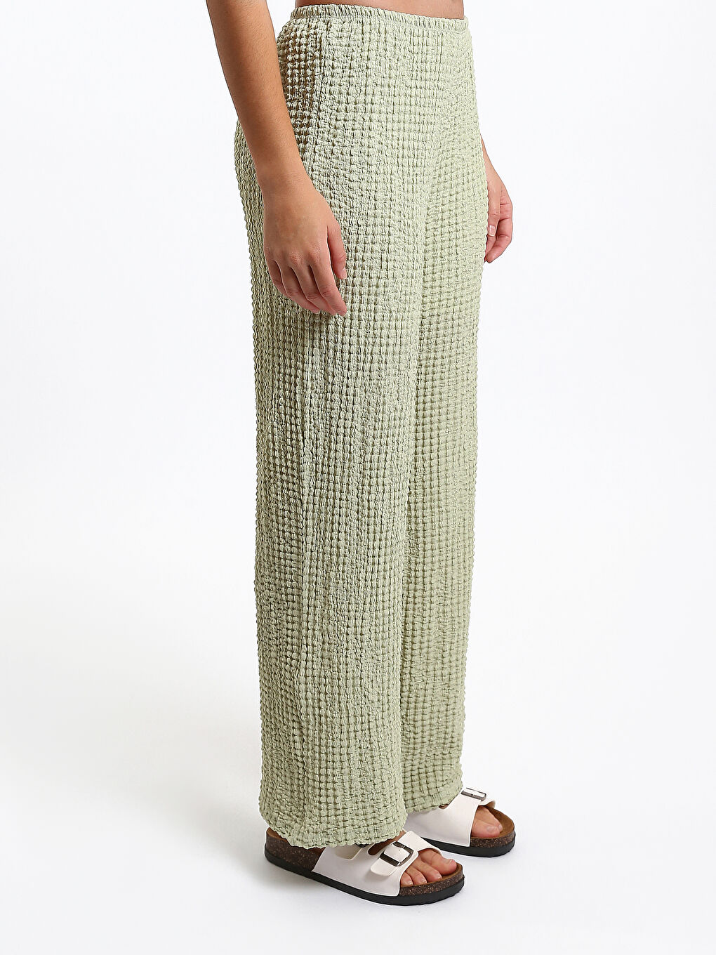 Elasticated Waist Relaxed Fit Women's Trousers-3