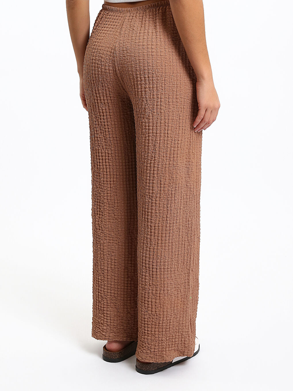 Elasticated Waist Relaxed Fit Women's Trousers-4