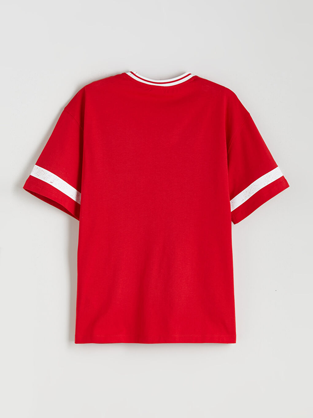 Kırmızı Bisiklet Yaka Kız Çocuk Tişört-1