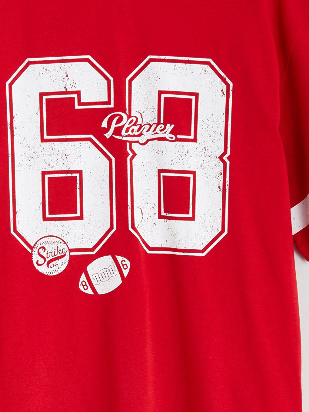 Kırmızı Bisiklet Yaka Kız Çocuk Tişört-2