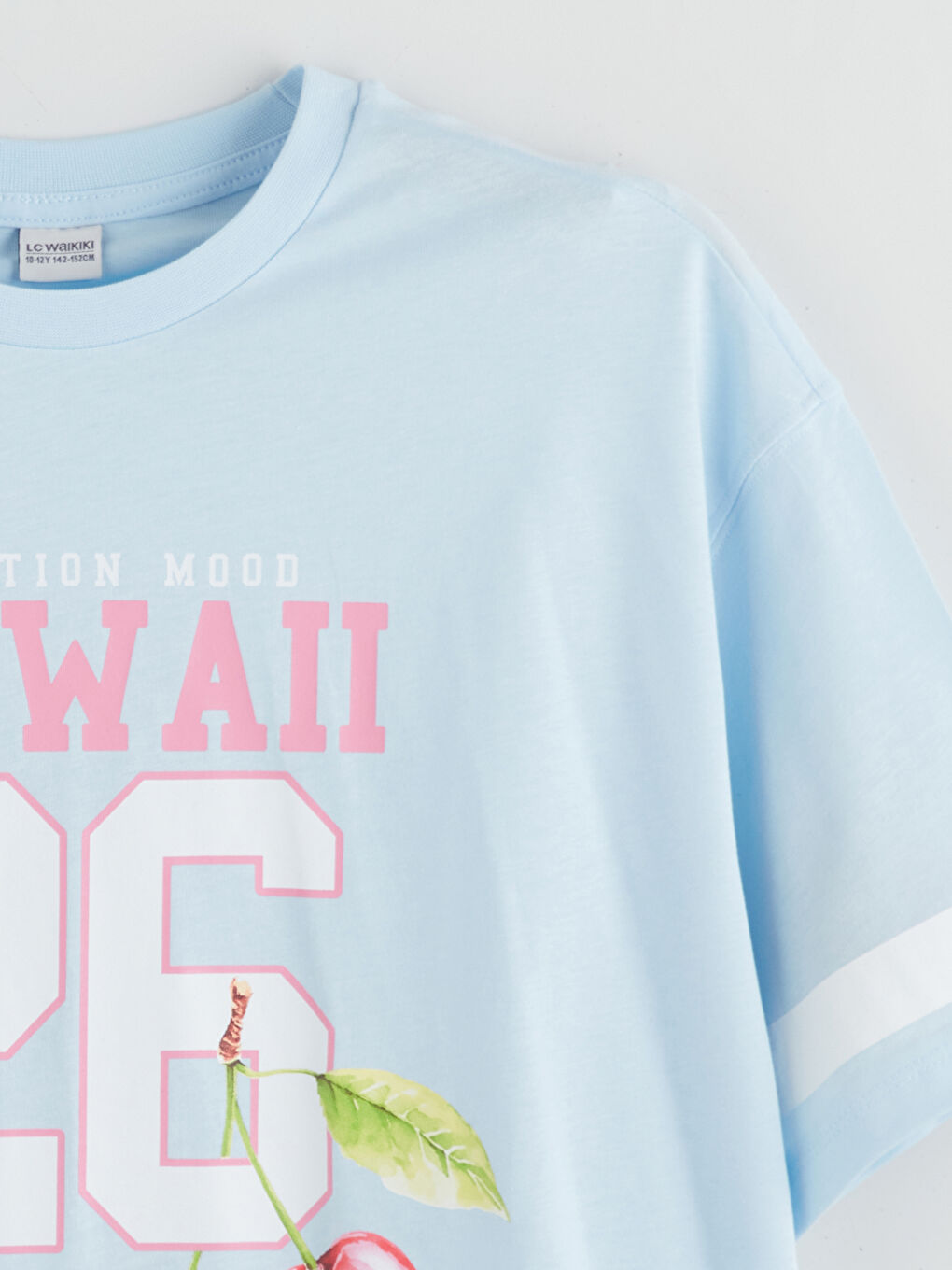 Mavi Bisiklet Yaka Kız Çocuk Tişört-1