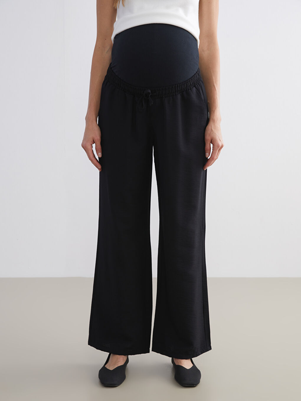 Belly Panel Maternity Trousers-1