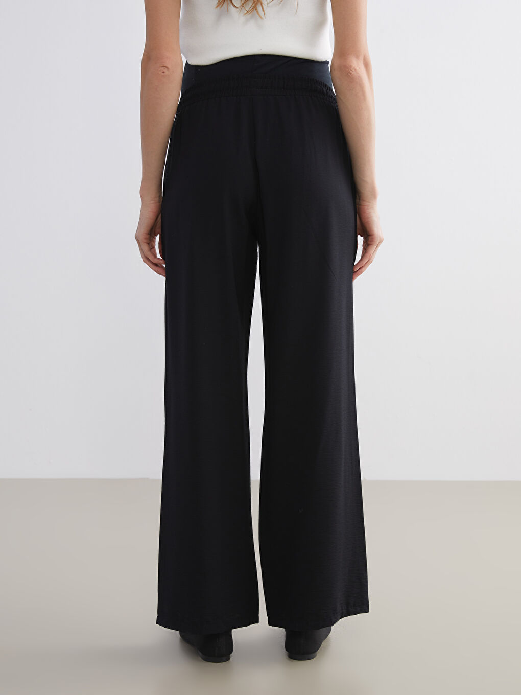 Belly Panel Maternity Trousers-4