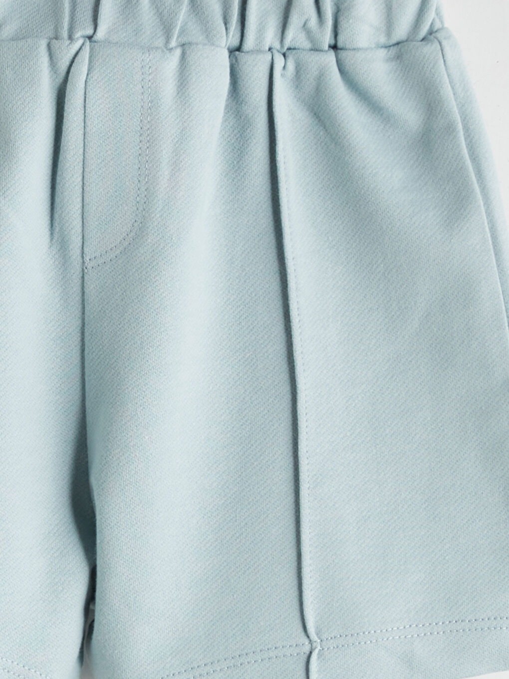 Mavi Beli Lastikli Erkek Bebek Şort 2'li-5