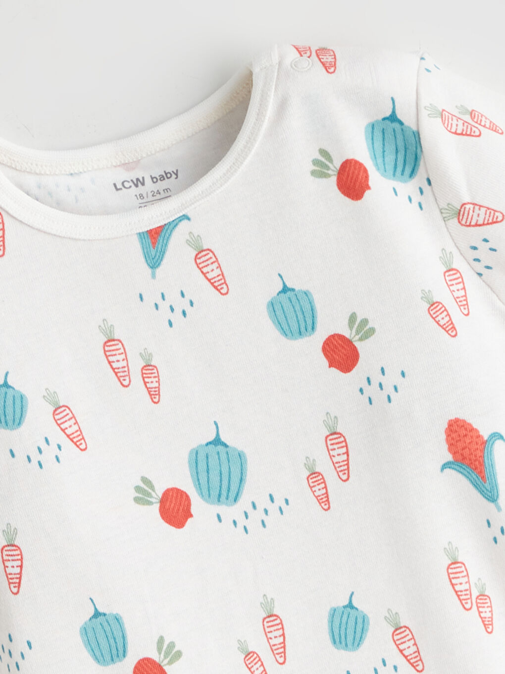 Ekru Baskılı Erkek Bebek Çıtçıtlı Body 2'li-2