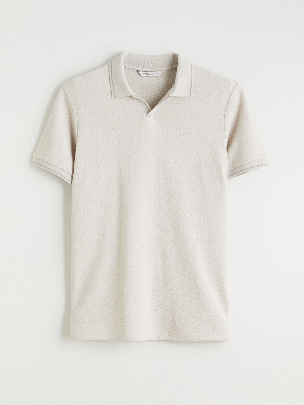 Gri Polo Yaka Erkek Tişört-4