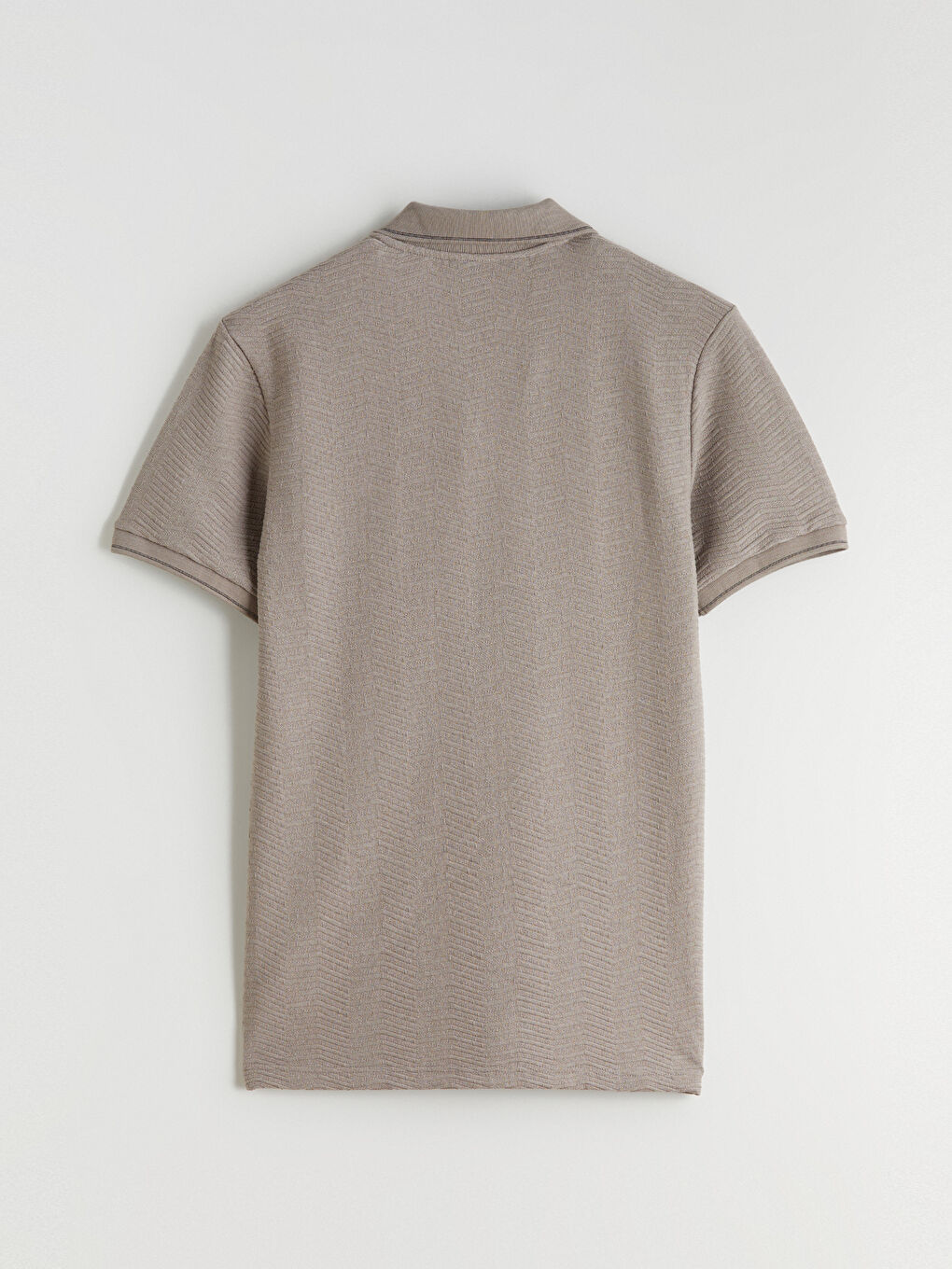 Gri Polo Yaka Erkek Tişört-5