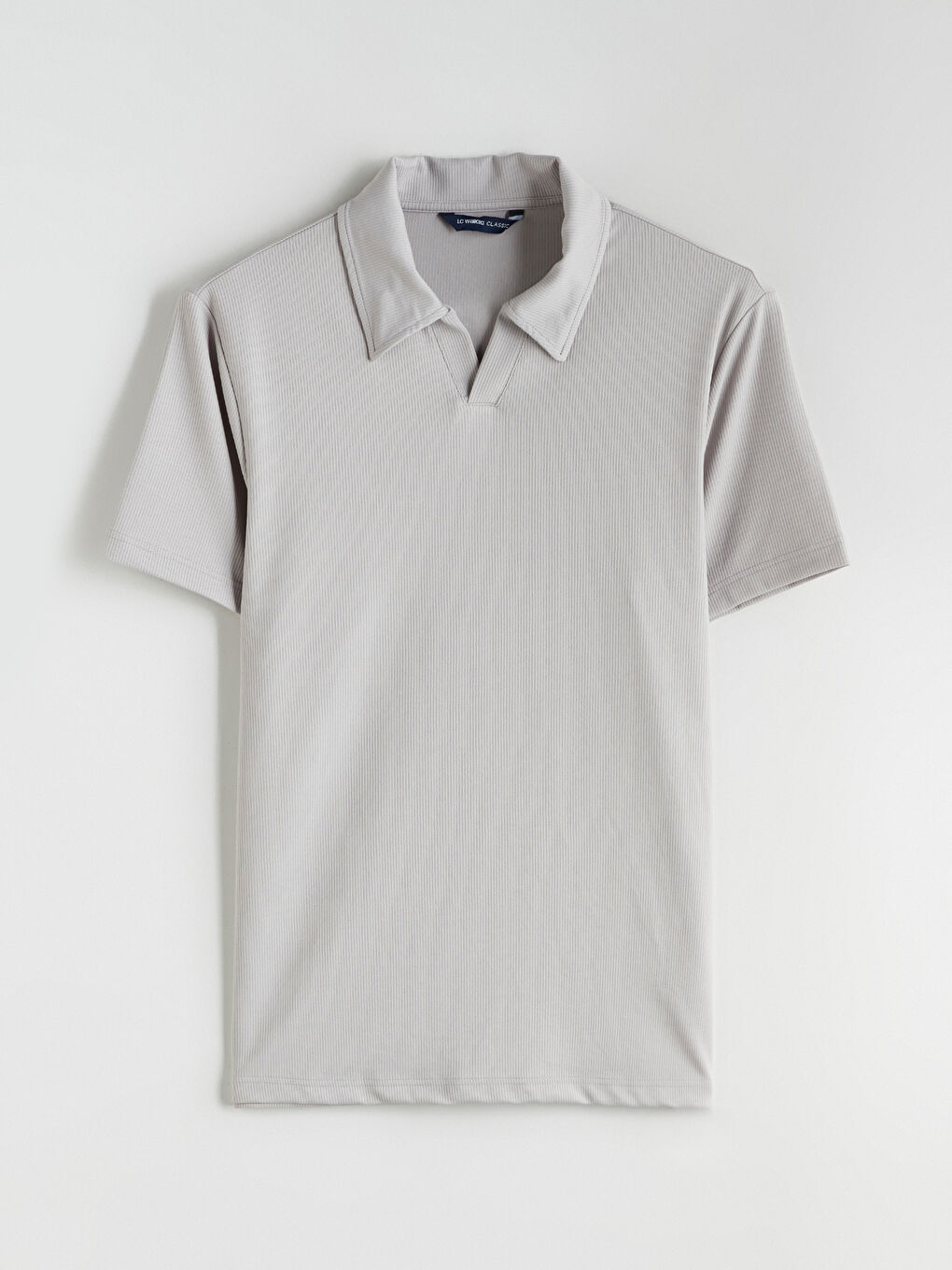 Gri Polo Yaka Erkek Tişört-4