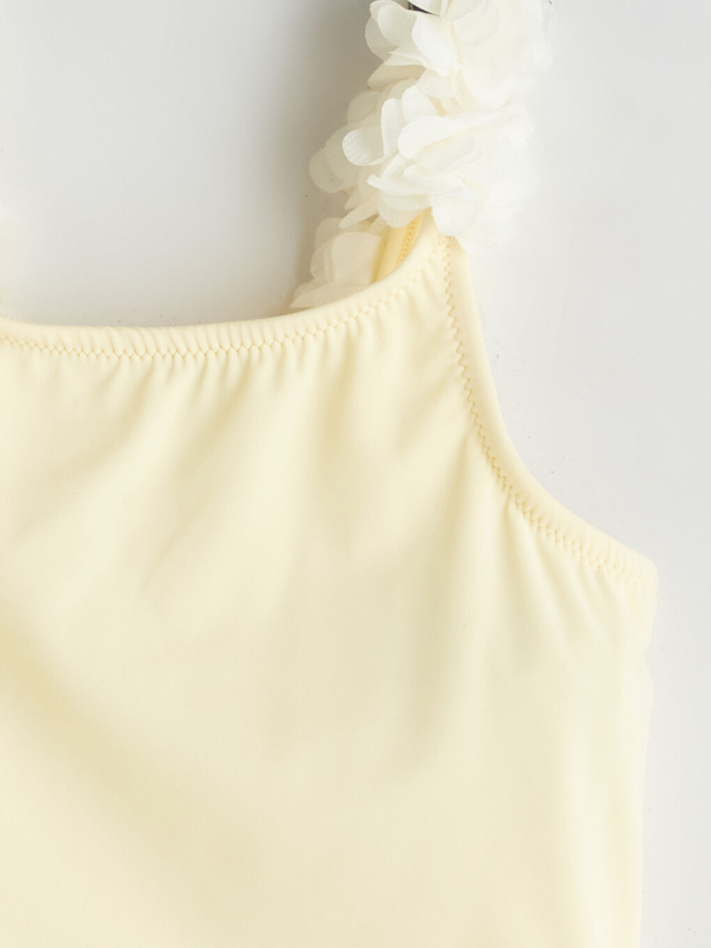 Sarı U Yaka Kız Çocuk Mayo-1