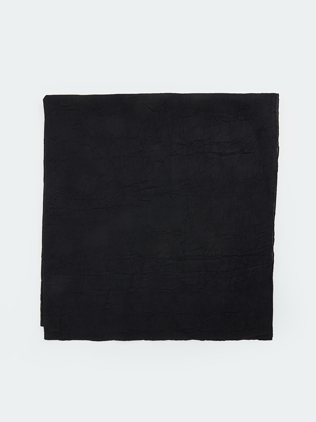 Siyah Düz Vual Kadın Şal-1