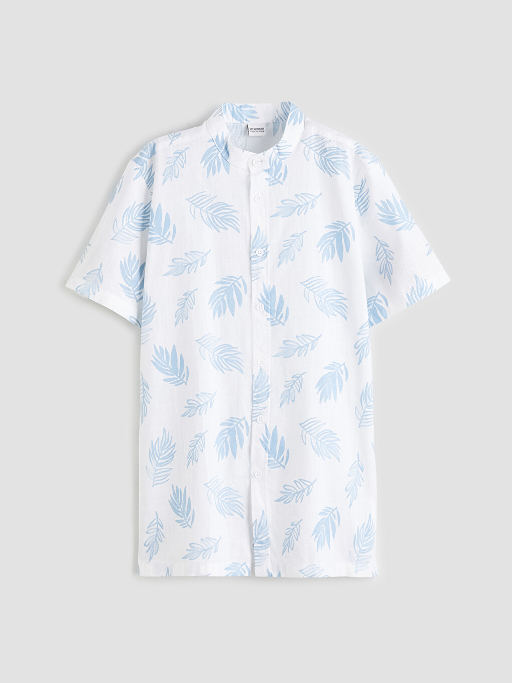 Grandad Collar Boys' Poplin Shirt