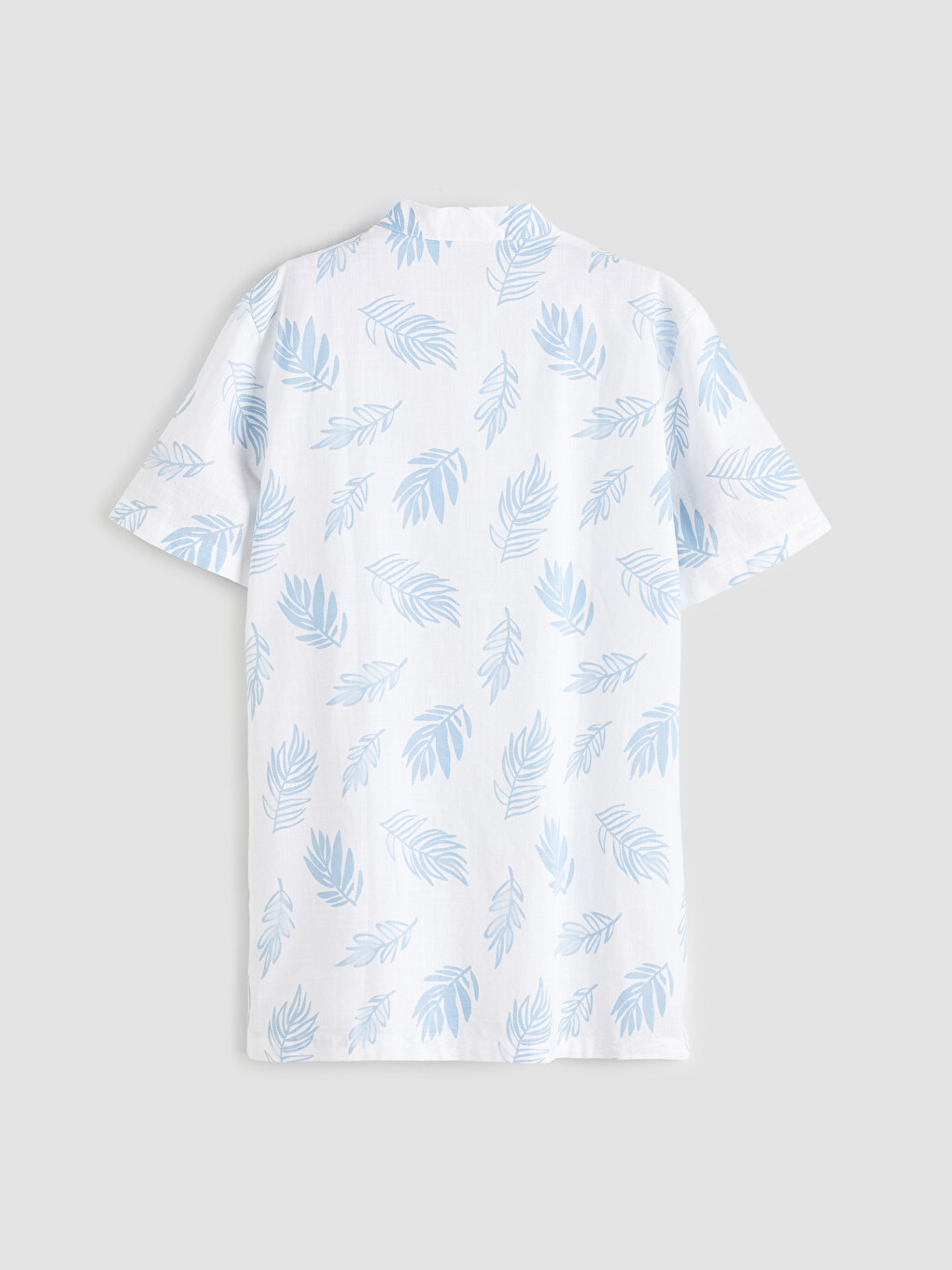 Grandad Collar Boys' Poplin Shirt-1