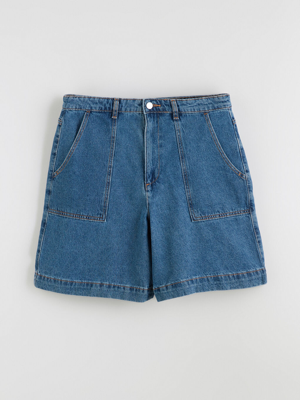 Regular Fit Women's Denim Shorts-5