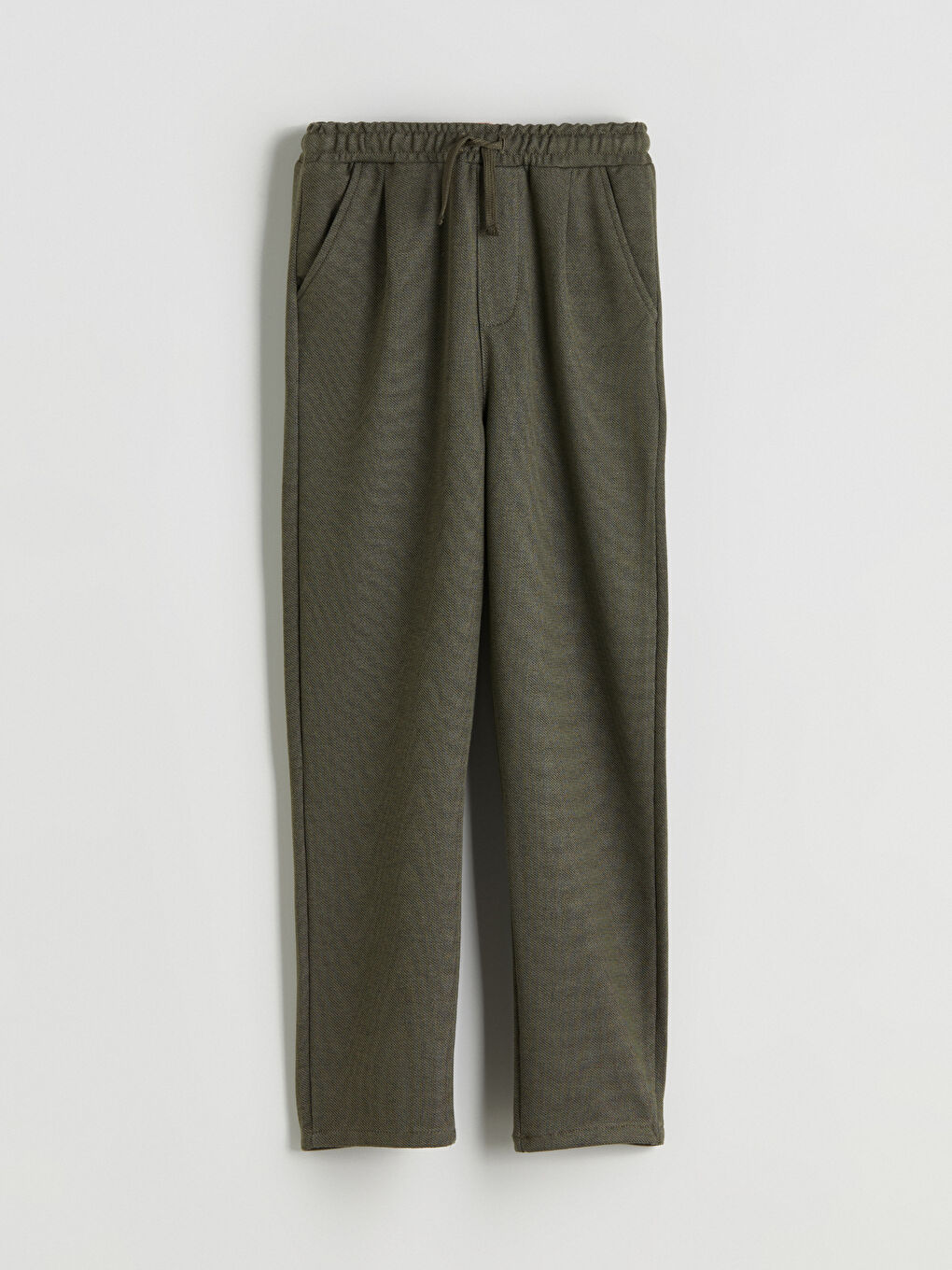 Haki Beli Lastikli Dokulu Erkek Çocuk Pantolon