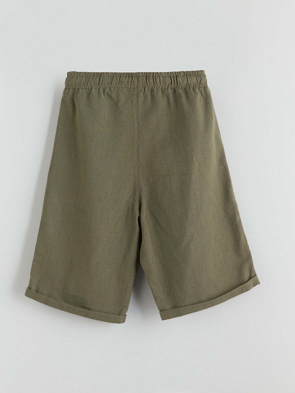 Haki Beli Lastikli Basic Erkek Çocuk Şort-2