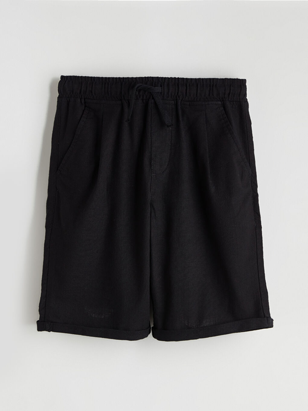 Siyah Beli Lastikli Basic Erkek Çocuk Şort